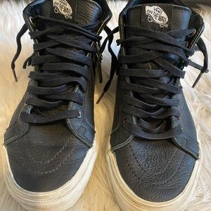 Leather high top vans